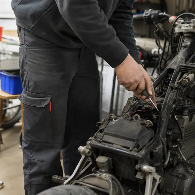 Motorrad-Reparatur